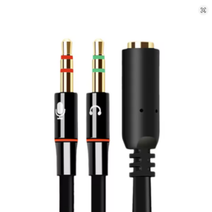 Cable "Y" Hembra a Dos Machos 3.5mm para Audio