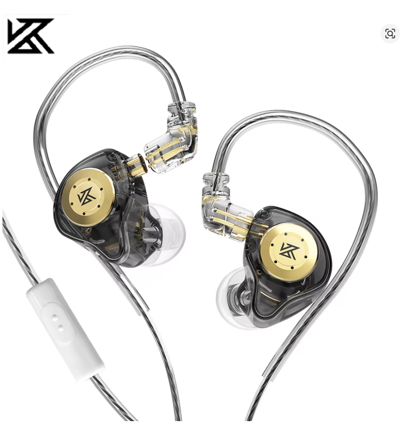 Audifonos Earpods KZ EDX PRO Negro Cable Conexion 3.5 mm