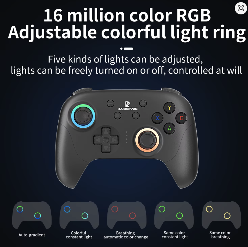 Control Gamepad Anbernic RG P01 Multiplataforma Inalambrico RGB - Image 3