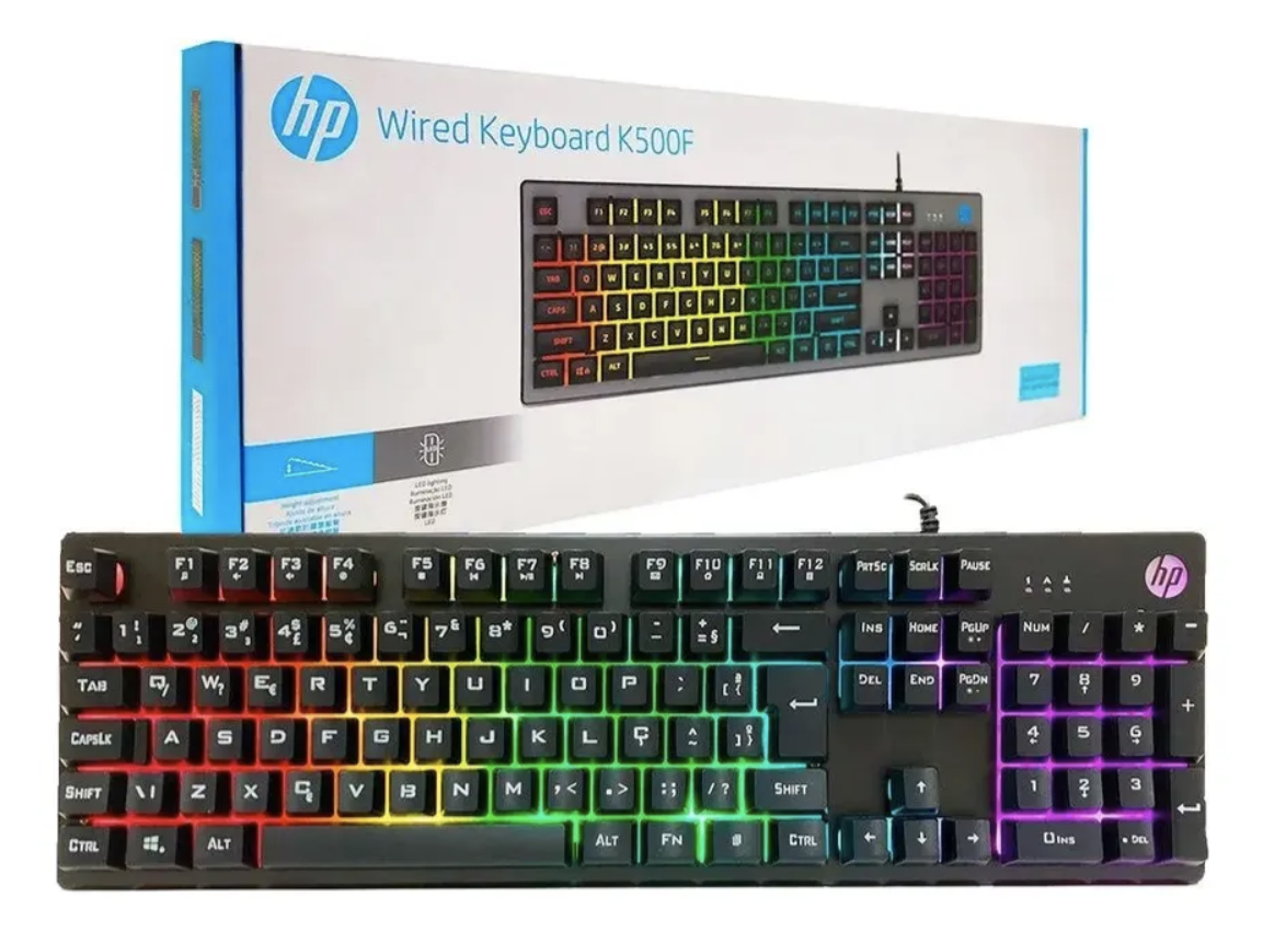 Teclado Membrana HP K500F RGB USB