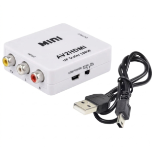 Convertidor RCA a HDMI con cable de alimentacion incluido